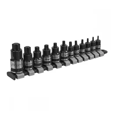 Sealey AK6228B Trx-Star* Socket Bit Set 12Pc Stubby 1/4in 3/8in & 1/2inSq Drive Black Series