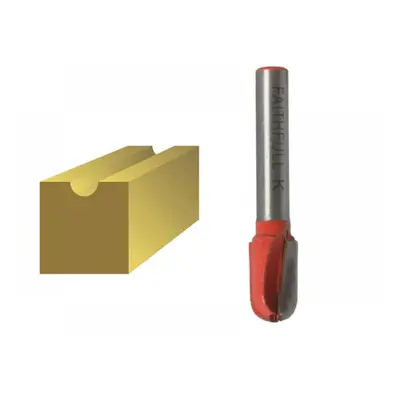 Faithfull Router Bit Tct Radius 5.0 X 18Mm 1/4In Shank