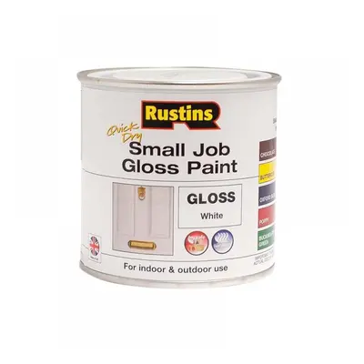 Rustins GPWHW250 Quick Dry Small Job Gloss Paint White 250Ml