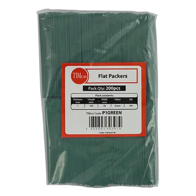 Timco P1GREEN Individual Packers - 28Mm - 1.0Mm - Green 100 X 28 X 1 Bag 200