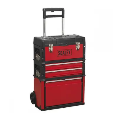 Sealey AP548 Mobile Steel/Composite Toolbox - 3 Compartment