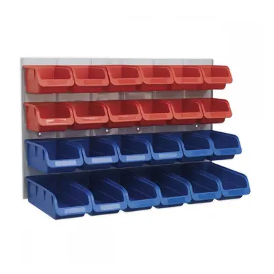 Sealey TPS132 Bin & Panel Combination 24 Bins - Red/Blue