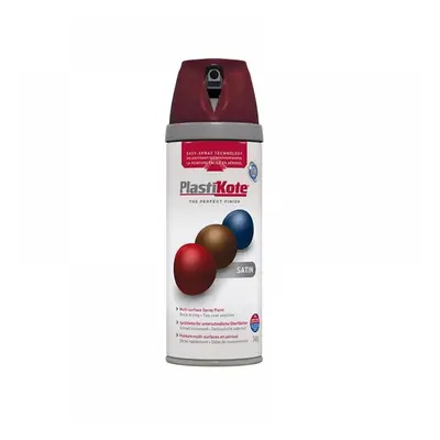 Plastikote 022105 Twist & Spray Satin Wine Red 400Ml