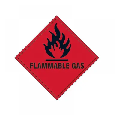 Scan 1852S Flammable Gas - Self Adhesive Vinyl Sign 100 X 100Mm