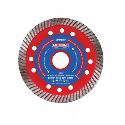 Faithfull GPT11522 Turbo Cut Diamond Blade 115 X 22Mm