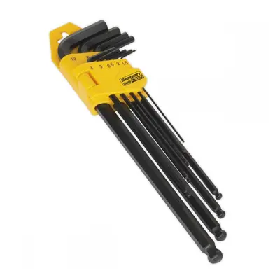 Sealey S01094 Ball-End Hex Key Set 9Pc Extra-Long Metric