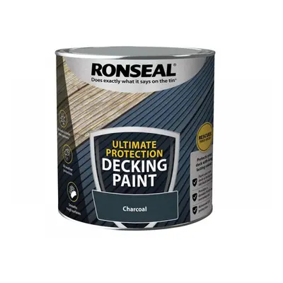 Ronseal 39143 Ultimate Protection Decking Paint Charcoal 2.5 Litre