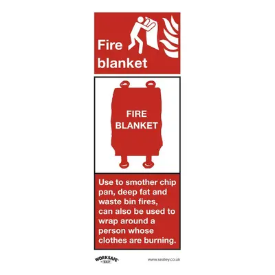 Sealey SS53V1 Safe Conditions Safety Sign - Fire Blanket - Self-Adhesive Vinyl