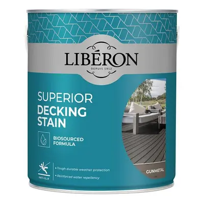 Liberon 126122 Superior Decking Stain Gun Metal 2.5 Litre