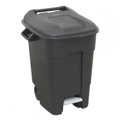 Sealey BM100P Refuse/Wheelie Bin With Foot Pedal 100L - Black