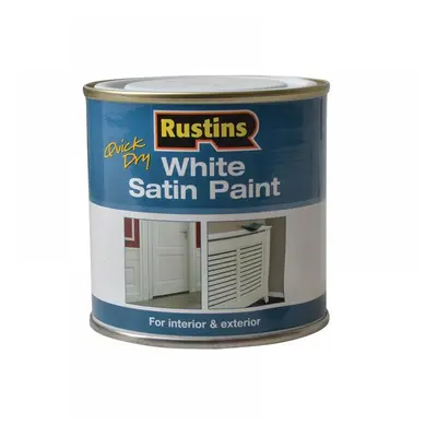 Rustins WHISW250 Quick Dry White Satin Paint 250Ml