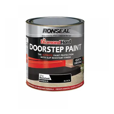 Ronseal 36659 Diamond Hard Doorstep Paint Black 250Ml