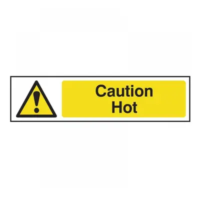 Scan 5115 Caution Hot - Pvc Sign 200 X 50Mm