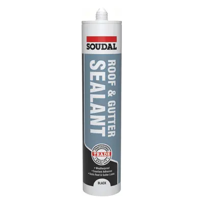 Soudal Roof & Gutter Sealant Black 290Ml cartridge 6