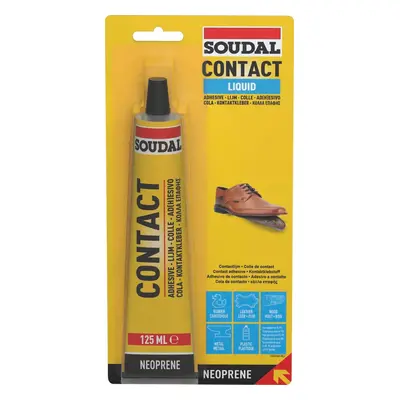 Soudal Contact Adhesive Liquid Yellow 125Ml blister tube 6