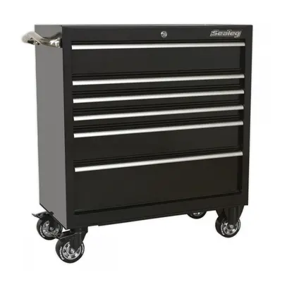 Sealey PTB93006 Rollcab 6 Drawer 930Mm Heavy-Duty Black