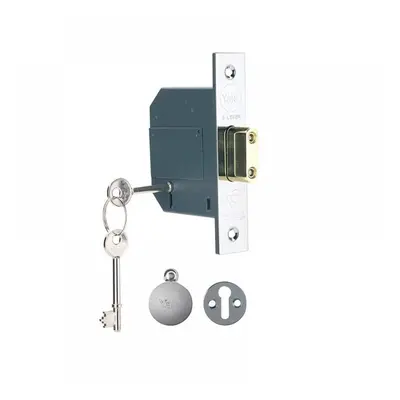 Yale Locks 655620205162 Pm562 Hi-Security Bs 5 Lever Mortice Deadlock 81Mm 3In Polished Chrome