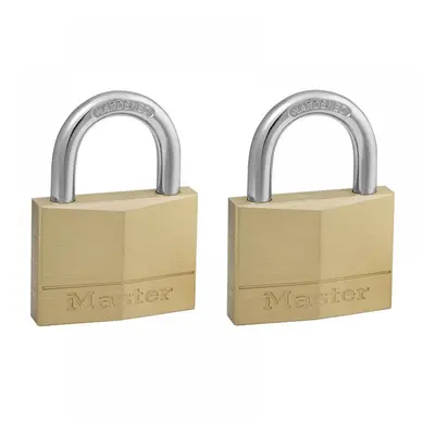 Master Lock 150EURT Solid Brass 50Mm Padlock 5-Pin - Keyed Alike X 2