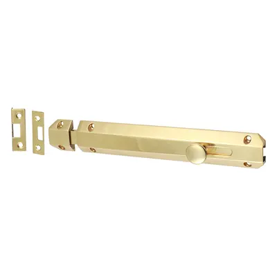 Timco 200854 Architectural Flat Section Bolt - Polished Brass 210 X 35Mm Bag 1