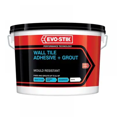 Evo-Stik 30812623 Mould Resistant Wall Tile Adhesive & Grout 2.5 Litre