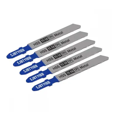 Sealey SJBT118B Jigsaw Blade Metal 92Mm 11-14Tpi - Pack Of 5