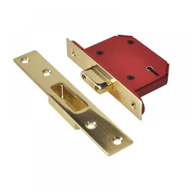 Union Y2105S-PB-3.0 Strongbolt 2105S Polished Brass 5 Lever Mortice Deadlock Visi 81Mm 3In