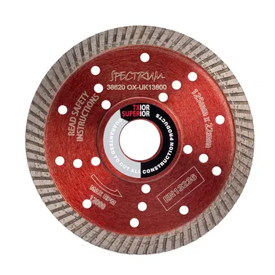 Ox Tools TX10R-125/22 Spectrum Superior Turbo Dia Blade - Multi-Steel - 125/22.23Mm EA