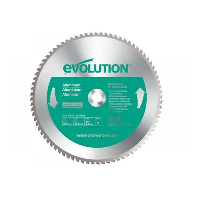 Evolution 80TBLADE14 Aluminium Cutting Chop Saw Blade 355 X 25.4Mm X 80T