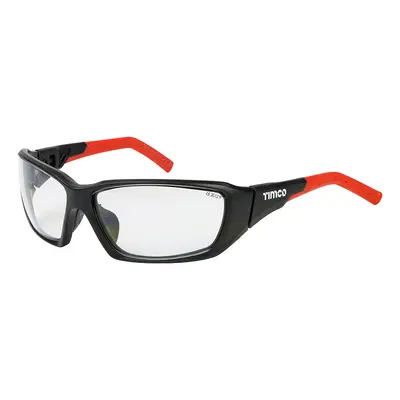 Timco 770401 Sports Style Safety Glasses - With Adjustable Temples - Clear One Size