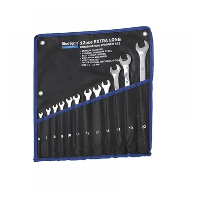 Bluespot Tools 04124 Extra Long Combination Spanner Set 12 Piece