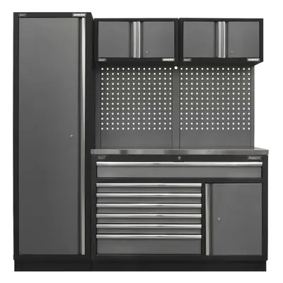 Sealey APMSSTACK10SS Superline Pro® 1.96M Storage System - Stainless Steel Worktop