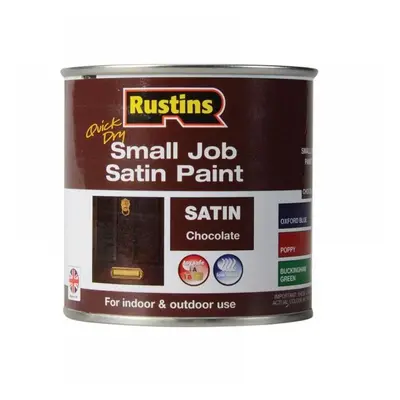 Rustins SPCHW250 Quick Dry Small Job Satin Paint Chocolate 250Ml