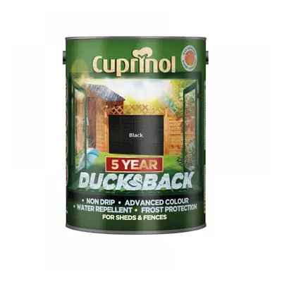 Cuprinol 5244557 Ducksback 5 Year Waterproof For Sheds & Fences Black 5 Litre