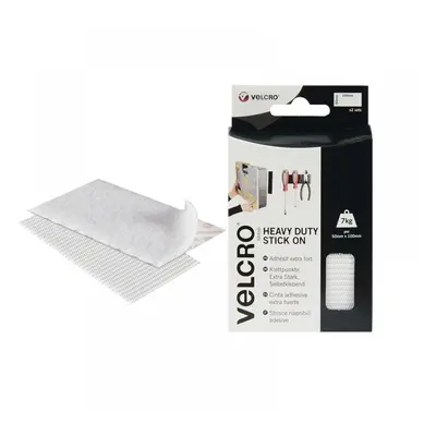 Velcro® Brand 60240 Heavy-Duty Stick On Strips (2) 50 X100Mm White