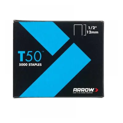 Arrow A508 T50 Staples 12Mm (1/2In) (Pack 5000 4 X 1250)