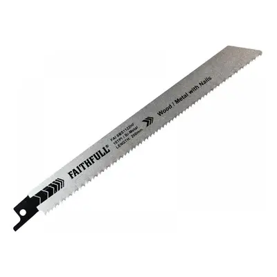 Faithfull 14020033 S1122Hf Bi-Metal Sabre Saw Blade Demolition 200Mm 10 Tpi (Pack 5)