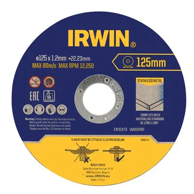 Irwin® Metal Cutting Disc 125 X 1.2 X 22.2Mm Tin Of 10 IW8082106