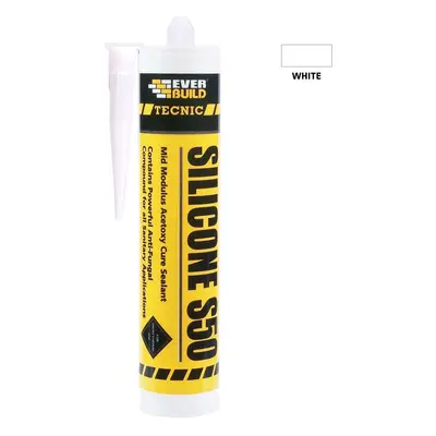 Everbuild Silicone S50 Sanitary White 310Ml