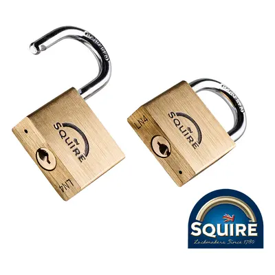 Squire SQR701808 Premium Brass Lion Padlock - Keyed Alike - Ln4T 40Mm Blister Pack 2