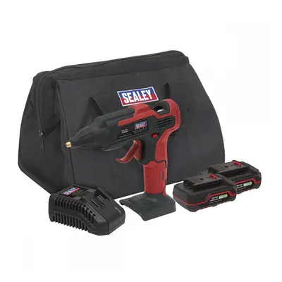 Sealey CP20VGGKIT Cordless Glue Gun Kit 20V 2Ah Sv20 Series - 2 Batteries