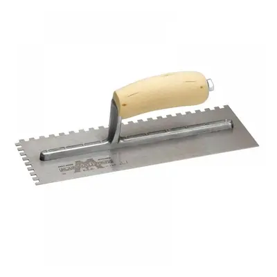 Marshalltown M702S M702S Notched Trowel Square 1/4In Wooden Handle 11 X 4.1/2In