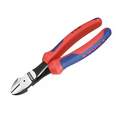 Knipex 74 12 180 SB High Leverage Diagonal Cutters Multi-Component Grip With Spring 180Mm