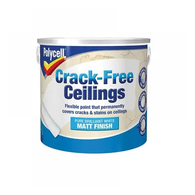 Polycell 5084975 Crack-Free Ceilings Smooth Matt 2.5 Litre