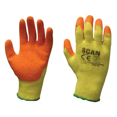 Scan Knitshell Latex Palm Gloves - M (Pack 12) Size 8