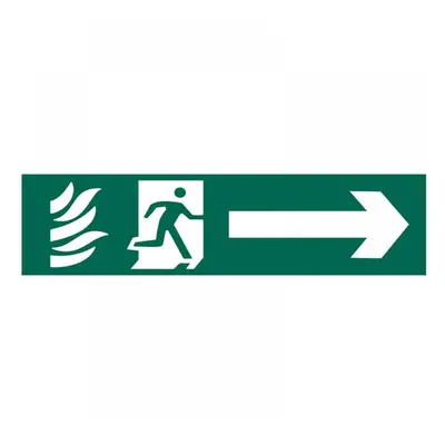 Scan 5200 Running Man Arrow Right - Pvc Sign 200 X 50Mm