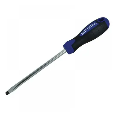 Faithfull Soft Grip Screwdriver Flared Slotted Tip 6.5 X 125Mm