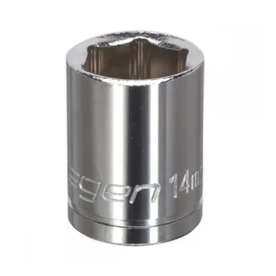 Sealey S0581 Walldrive® Socket 14Mm 3/8inSq Drive