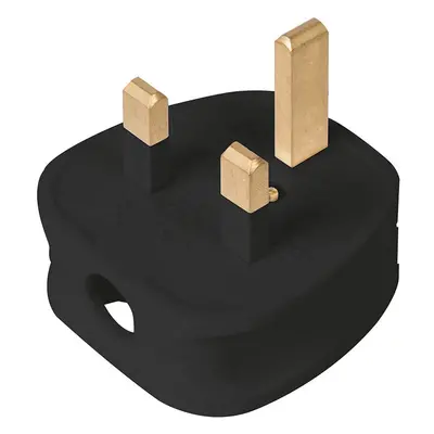 Powermaster 488289 13A Fused Plug Black Each 1