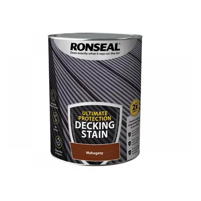 Ronseal 39118 Ultimate Protection Decking Stain Rich Mahogany 5 Litre