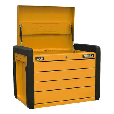 Sealey APPD4O 4-Drawer Push-To-Open Topchest With Ball-Bearing Slides - Orange